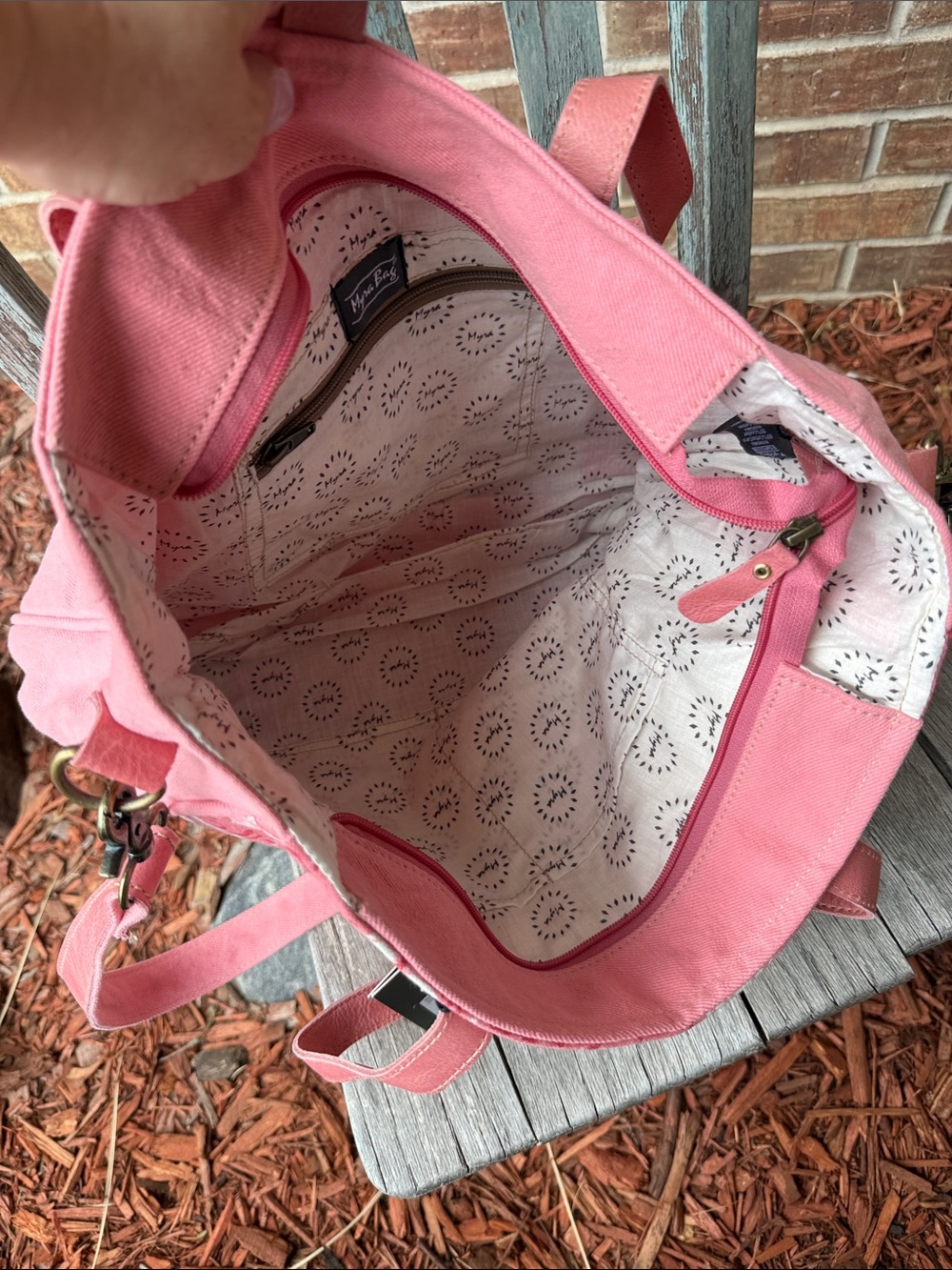 Myra Bag Isadora Romantic Pink & Red Floral Foliage Small Weekender Bag - Picture 12 of 15